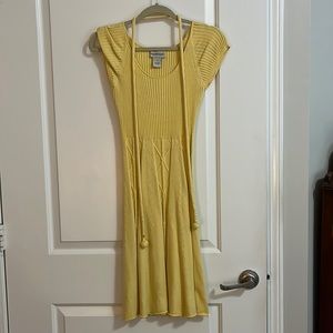 Vintage Rib Knit cap sleeve midi dress - rare find